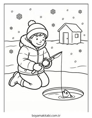 Balık boyama sayfası – boyama etkinliği, çocuk aktivitesi