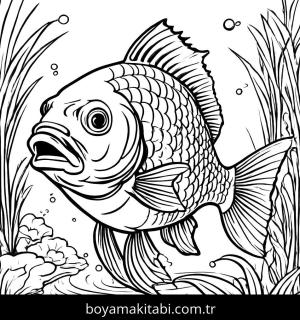 Balık boyama sayfası,  coloring page, , 