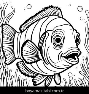 Balık boyama sayfası,  coloring page, , 