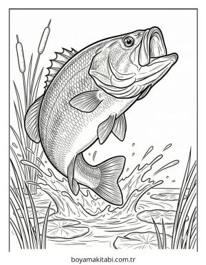 Balık boyama sayfası – evde etkinlik, ücretsiz yazdır