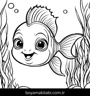 Balık boyama sayfası,  coloring page, , 