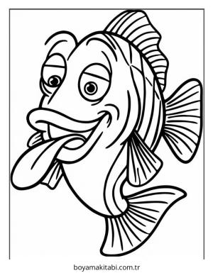 Balık boyama sayfası – yaratıcılık, eğlenceli etkinlik