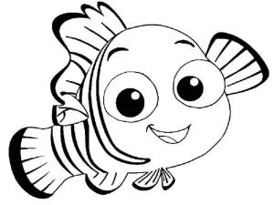 Balık boyama sayfası,  coloring page, Nemo iyi, 