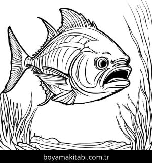 Balık boyama sayfası,  coloring page, , 