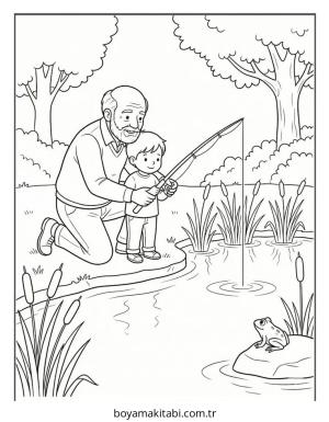 Balık boyama sayfası – eğlenceli etkinlik, el becerilerini geliştirir