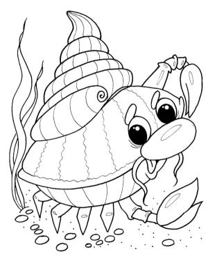 Balık boyama sayfası,  coloring page, Bıyıklı Yengeç, 