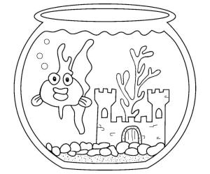 Balık boyama sayfası,  coloring page, Normal Japon Balığı, 