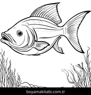 Balık boyama sayfası,  coloring page, , 