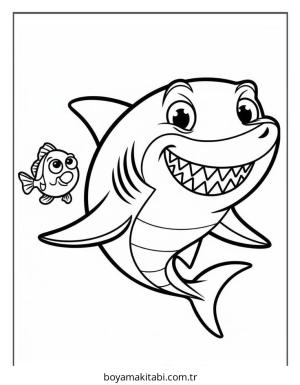 Balık boyama sayfası – boyama etkinliği, çocuk aktivitesi