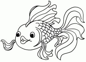 Balık boyama sayfası,  coloring page, Güzel Japon Balığı, 