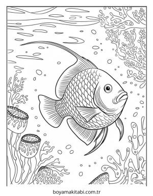 Balık boyama sayfası – yaratıcılığı geliştirir, keyifli zaman