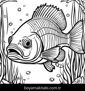 Balık boyama sayfası,  coloring page, , 