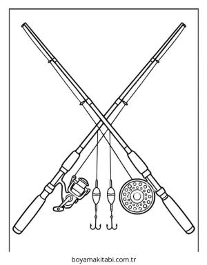 Balık boyama sayfası – sevimli karakter, sanatsal çalışma