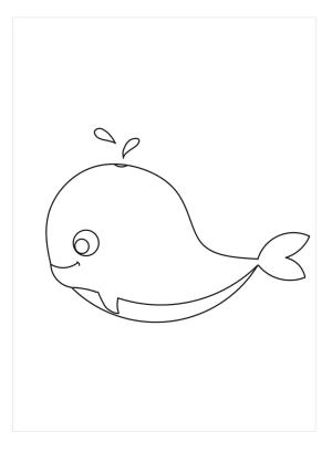 Balina boyama sayfası, Whales coloring page, Sevimli Balina, 