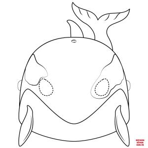 Balina boyama sayfası, Whales coloring page, , whales killer whale mask 