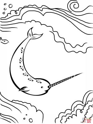 Balina boyama sayfası, Whales coloring page, , whales narwhal unicorn of the sea 