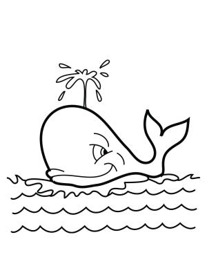 Balina boyama sayfası, Whales coloring page, Normal Balina, 