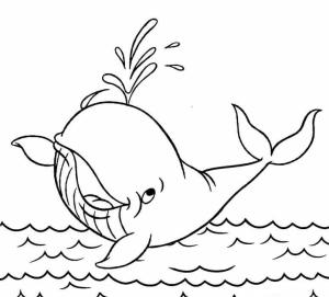 Balina boyama sayfası, Whales coloring page, Denizde Balina, 