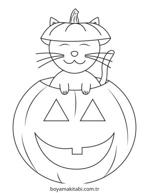 Balkabağı boyama sayfası – keyifli zaman, renkli çizimler