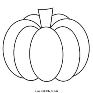 Balkabağı boyama sayfası – sanatsal çalışma, çocuklar için