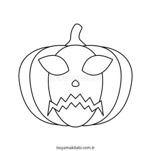 Balkabağı boyama sayfası – renkli çizimler, okul öncesi