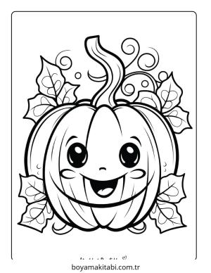 Balkabağı boyama sayfası – boyama çalışması, yaratıcılığı geliştirir