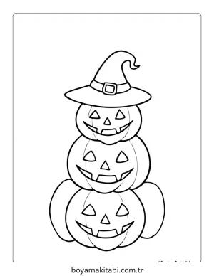 Balkabağı boyama sayfası – çizgi film temalı, basit çizim