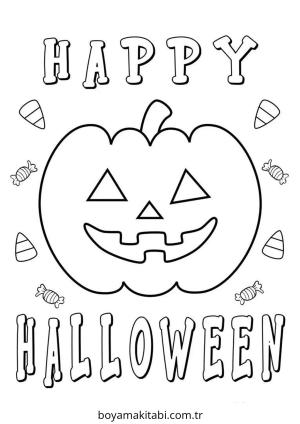 Balkabağı boyama sayfası – el becerilerini geliştirir, boyama çalışması