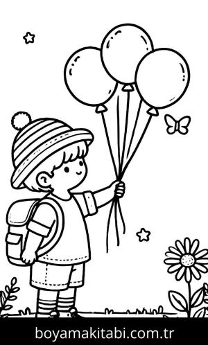 Balon boyama sayfası,  coloring page, , 