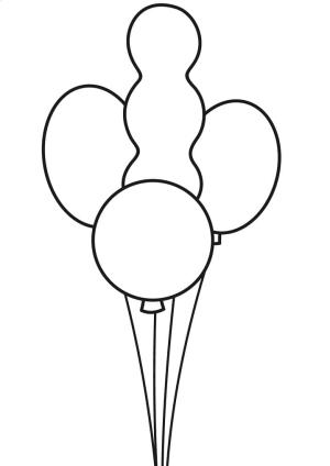 Balon boyama sayfası,  coloring page, Yazdırılabilir balonlar çizin, 