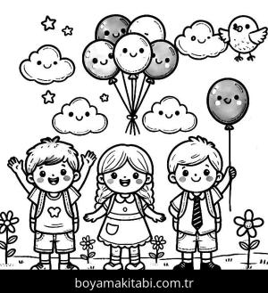 Balon boyama sayfası,  coloring page, , 