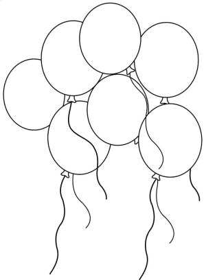 Balon boyama sayfası,  coloring page, Çocuklar için ücretsiz balon çizin, 