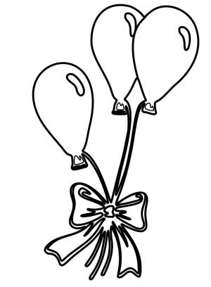 Balon boyama sayfası,  coloring page, Yaylı Balonlar, 