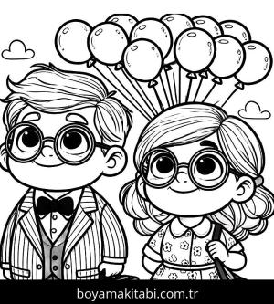 Balon boyama sayfası,  coloring page, , 
