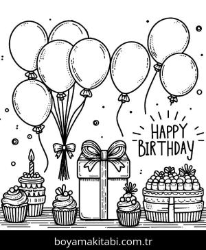 Balon boyama sayfası,  coloring page, , 