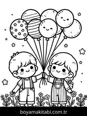 Balon boyama sayfası,  coloring page, , 