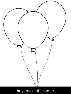 Balonlar boyama sayfası – eğitici aktivite, yaratıcılık