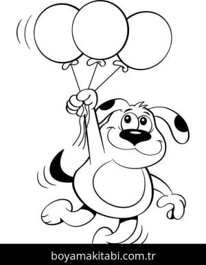 Balonlar boyama sayfası – evde etkinlik, ücretsiz yazdır