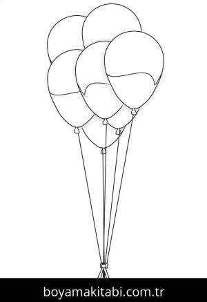 Balonlar boyama sayfası – yaratıcılık, eğlenceli etkinlik