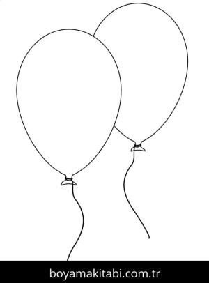 Balonlar boyama sayfası – sanatsal çalışma, çocuklar için