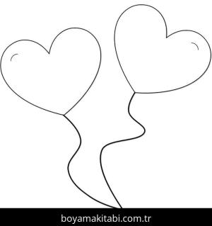 Balonlar boyama sayfası – sanatsal çalışma, çocuklar için