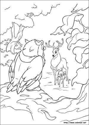 Bambi 2 boyama sayfası,  coloring page, Bambi Arkadaş Baykuşla Buluşuyor, 