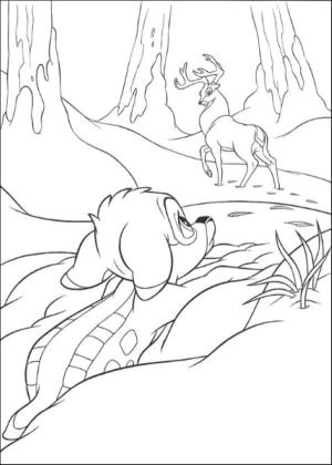 Bambi 2 boyama sayfası,  coloring page, Bambi ve baba, 