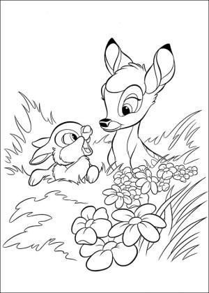 Bambi 2 boyama sayfası,  coloring page, Bush’ta Thumper Ve Bambi, 