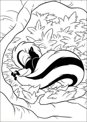 Bambi boyama sayfası,  coloring page, Çiçek Uyku, 