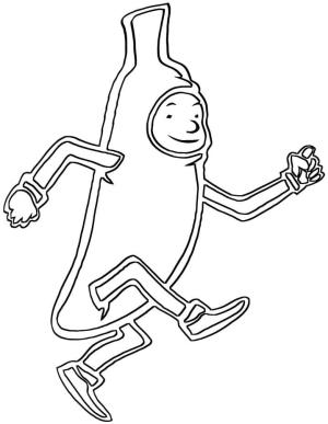 Muz boyama sayfası,  coloring page, Banana Andando, 