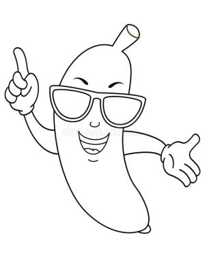 Muz boyama sayfası,  coloring page, Banana Legal, 