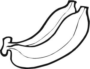 Muz boyama sayfası,  coloring page, Duas Bananas, 