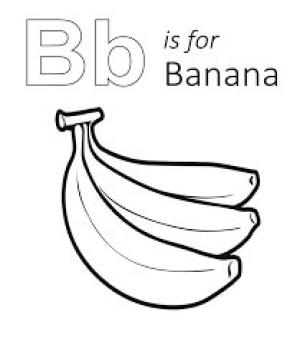 Muz boyama sayfası,  coloring page, B é de Banana, 