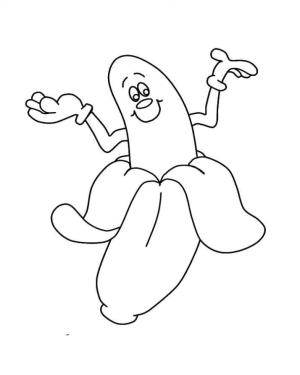 Muz boyama sayfası,  coloring page, Banana Feliz, 